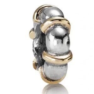 Pandora Silver and Gold Charm Bracelet